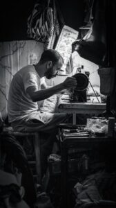 artisan focused on crafting leather goods