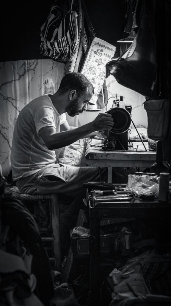 artisan focused on crafting leather goods
