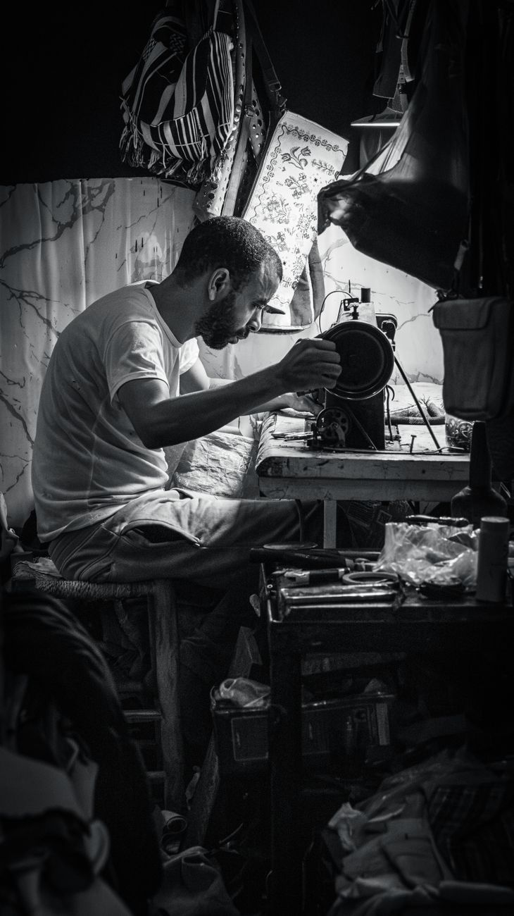 artisan focused on crafting leather goods
